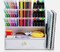 Desk Pen Holder, Desktop Stationery Organizer with 12 Compartments